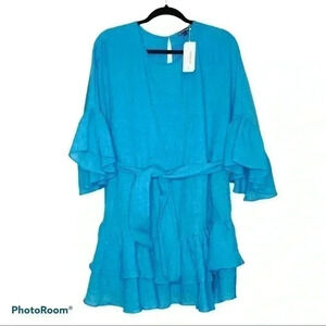 Nerlerolian BNWT Sky Blue Ruffle Dress